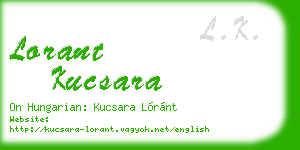 lorant kucsara business card